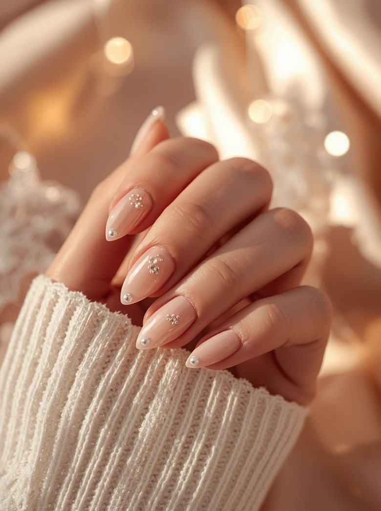 Almond Shape with Subtle Pearls