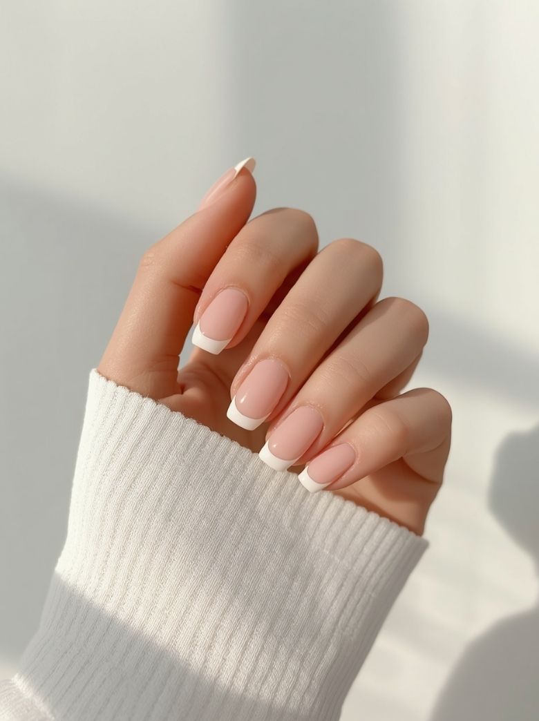 Milky Pink Micro French Tips