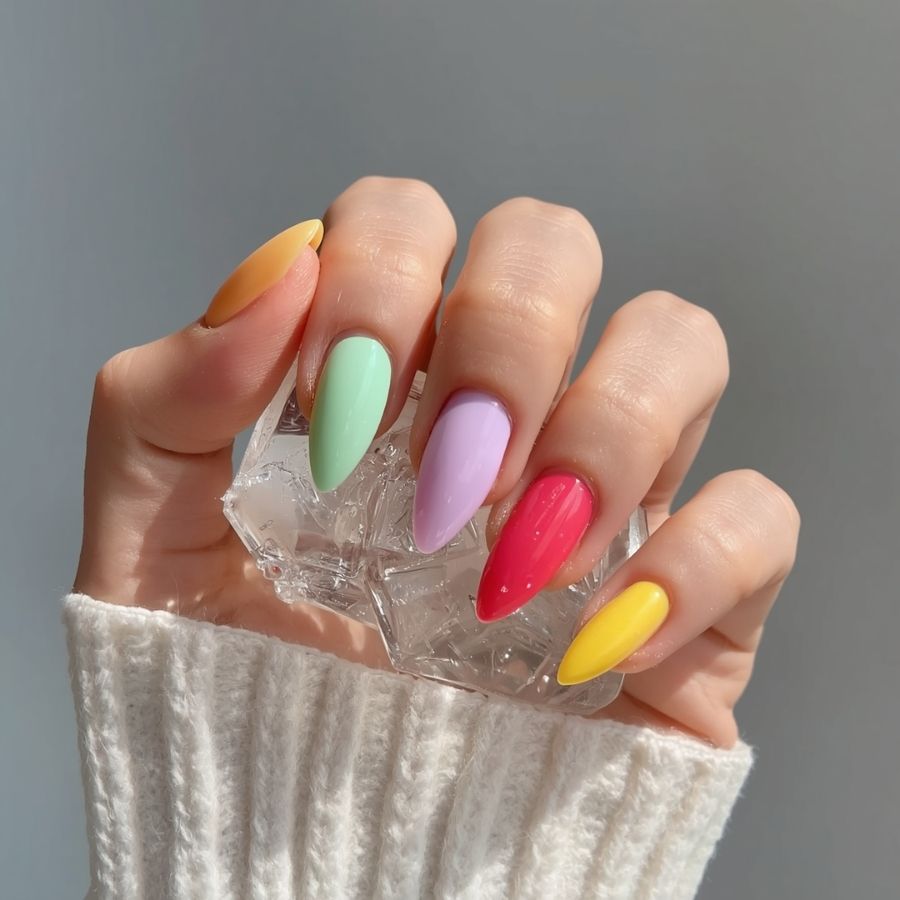 Mismatched fruit jelly candy nail palette for summer 2026 (1)