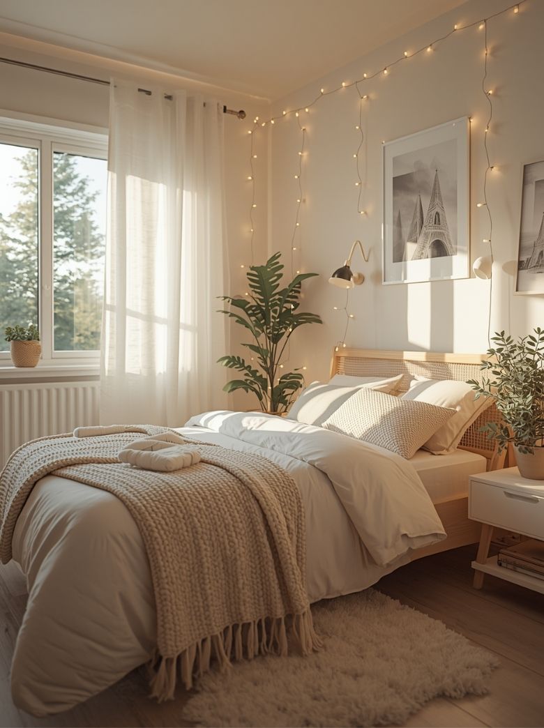 Clean aesthetic room overview