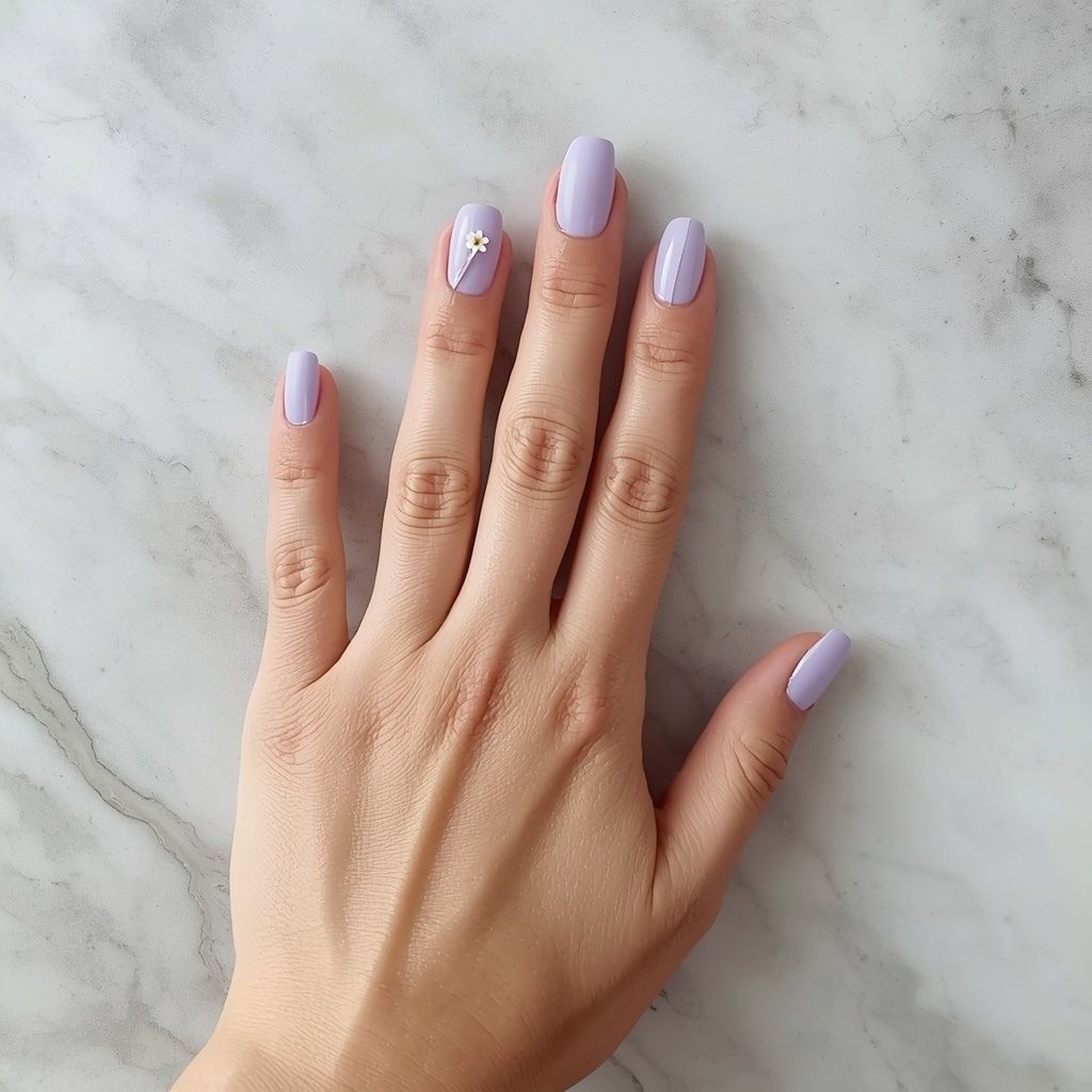 Lavender Bloom with Negative Space