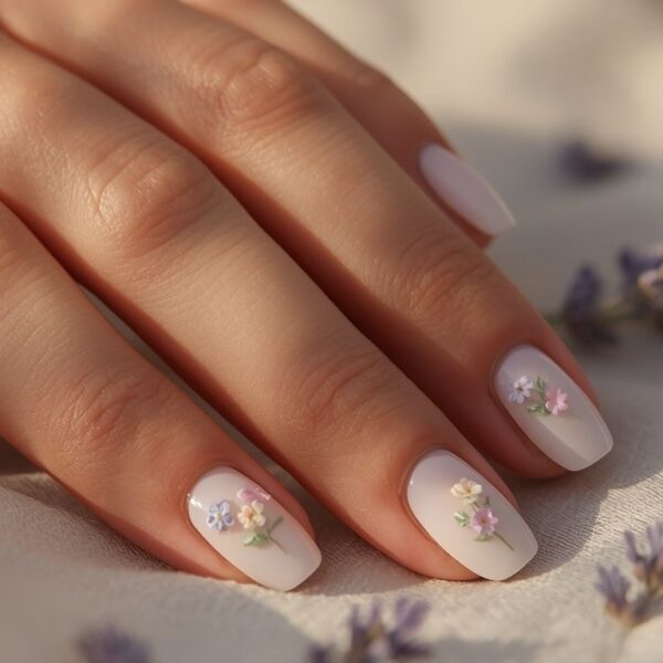 Minimalist Pastel Blooming Flower