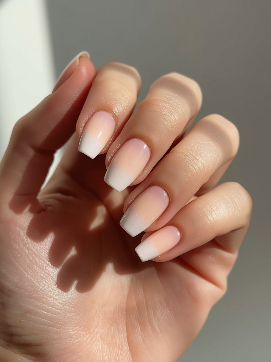 Ombre Milky Nails