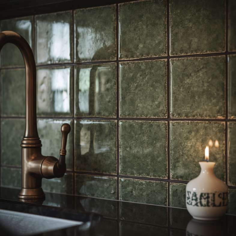 Stone and Tile Backsplash