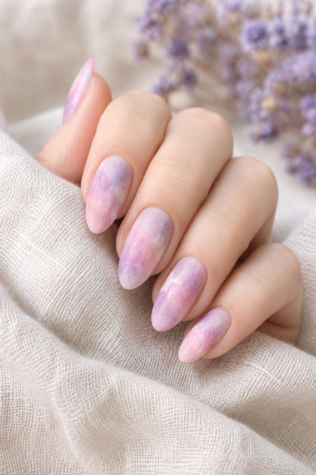Watercolor Effect & Soft Petal Pattern