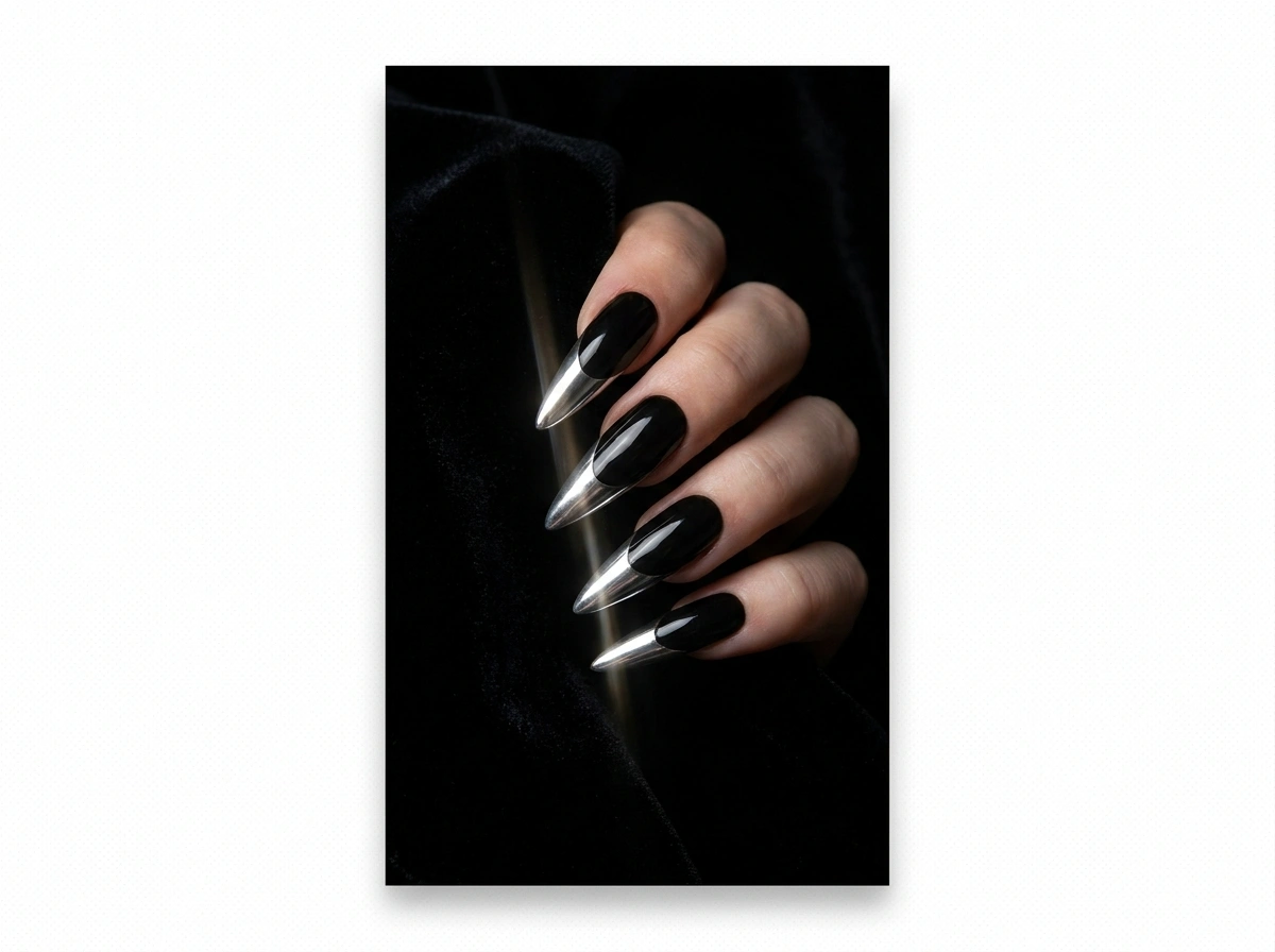 15. Stiletto Chrome Tips