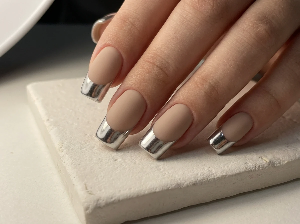 19. Matte Base with Chrome Tips
