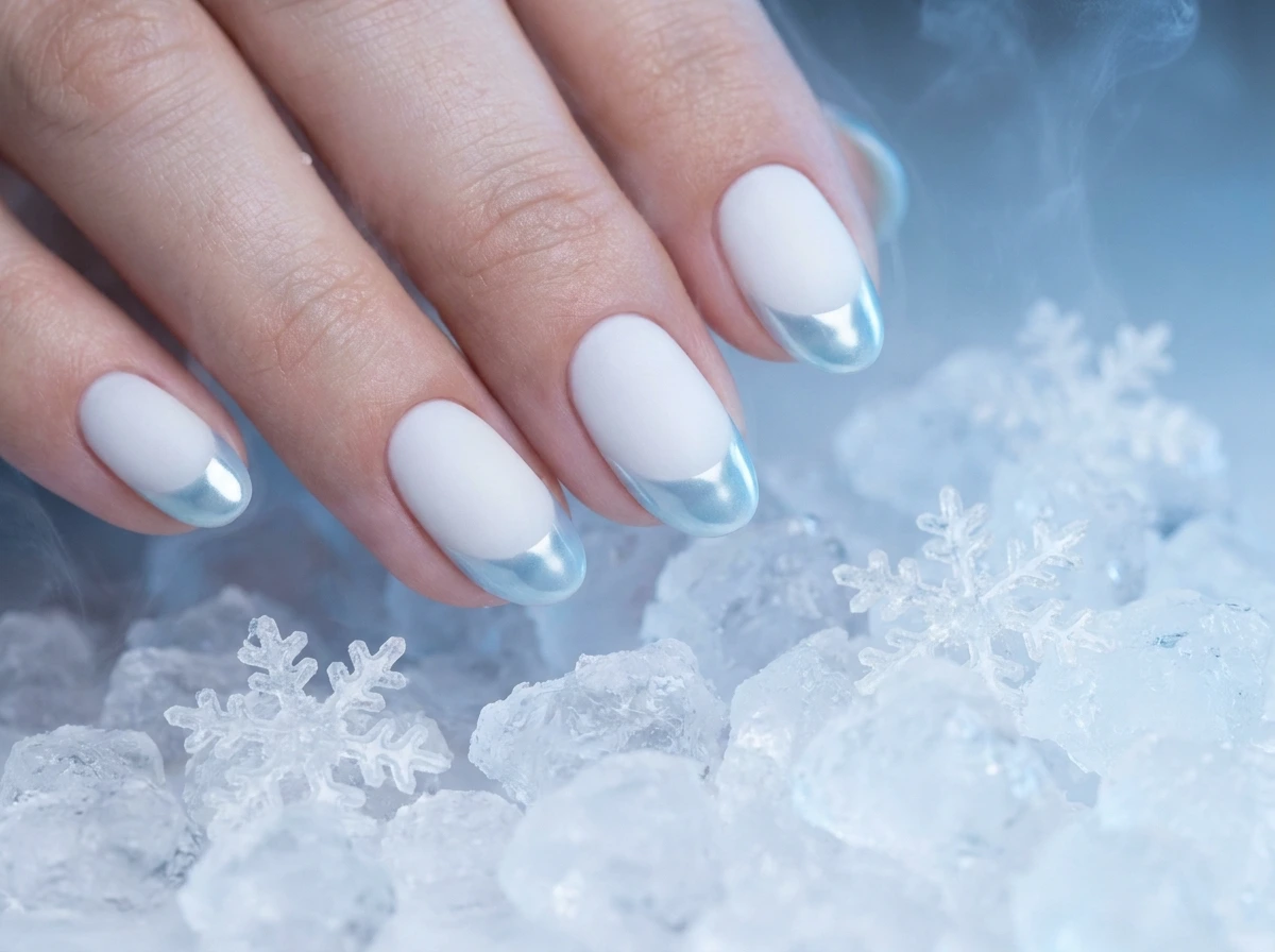 21. Ice Blue Chrome Tips