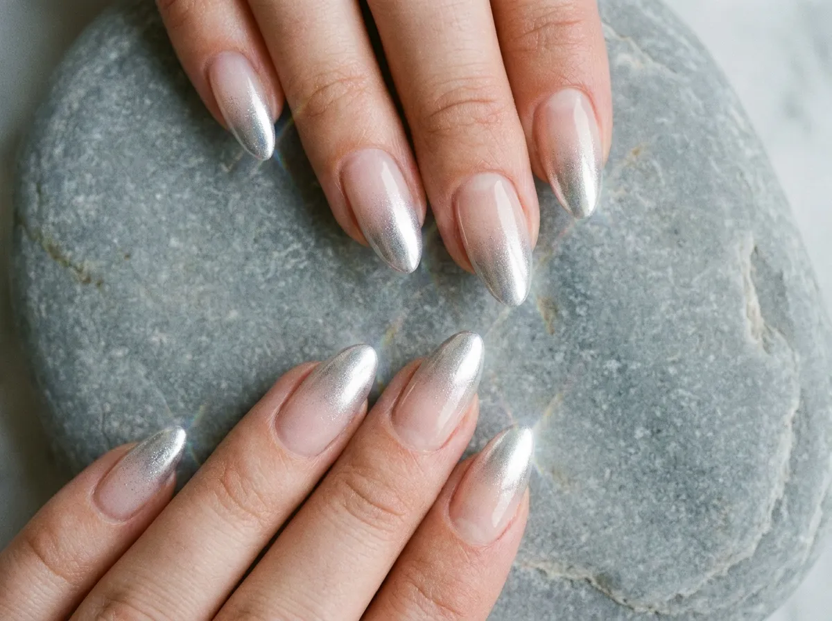 5. Ombre Chrome French Manicure