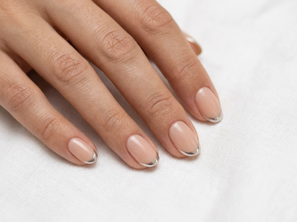9. Nude and Platinum Chrome Tips