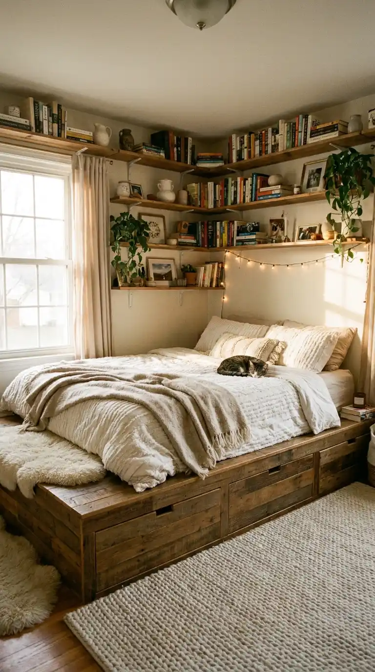 4. Install Floating Shelves Everywhere