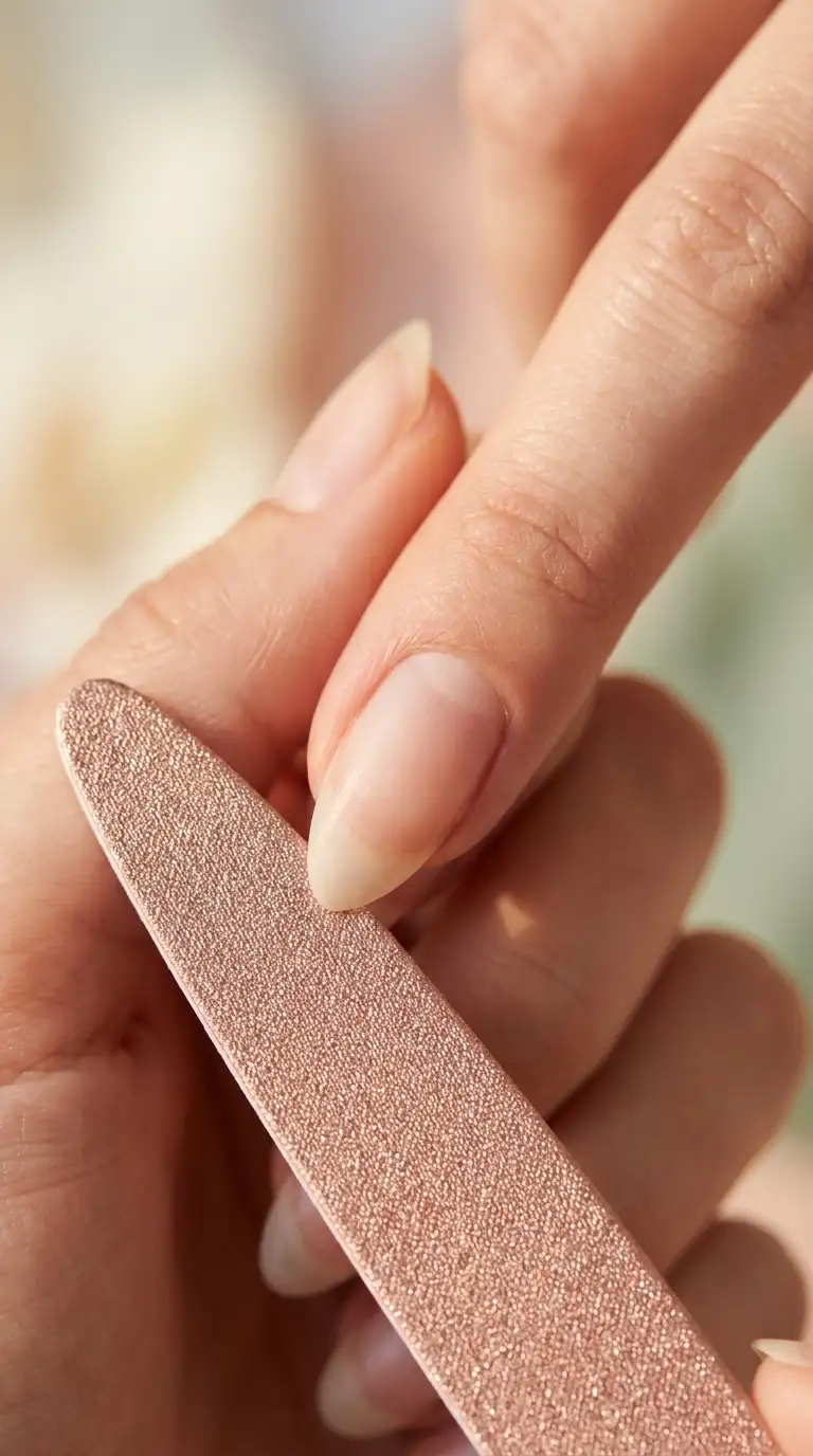 How to Shape Short Nails Into an Almond Shape