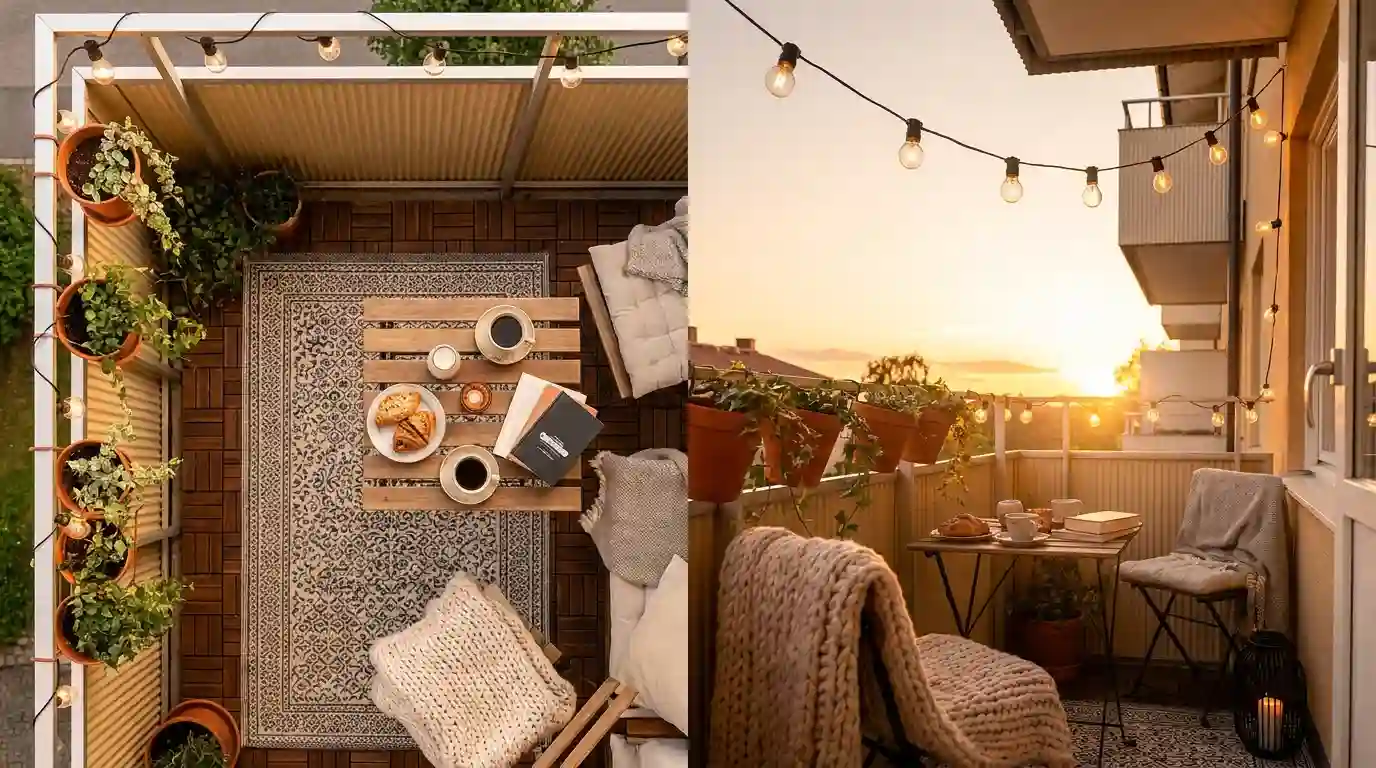 small apartment balcony decor