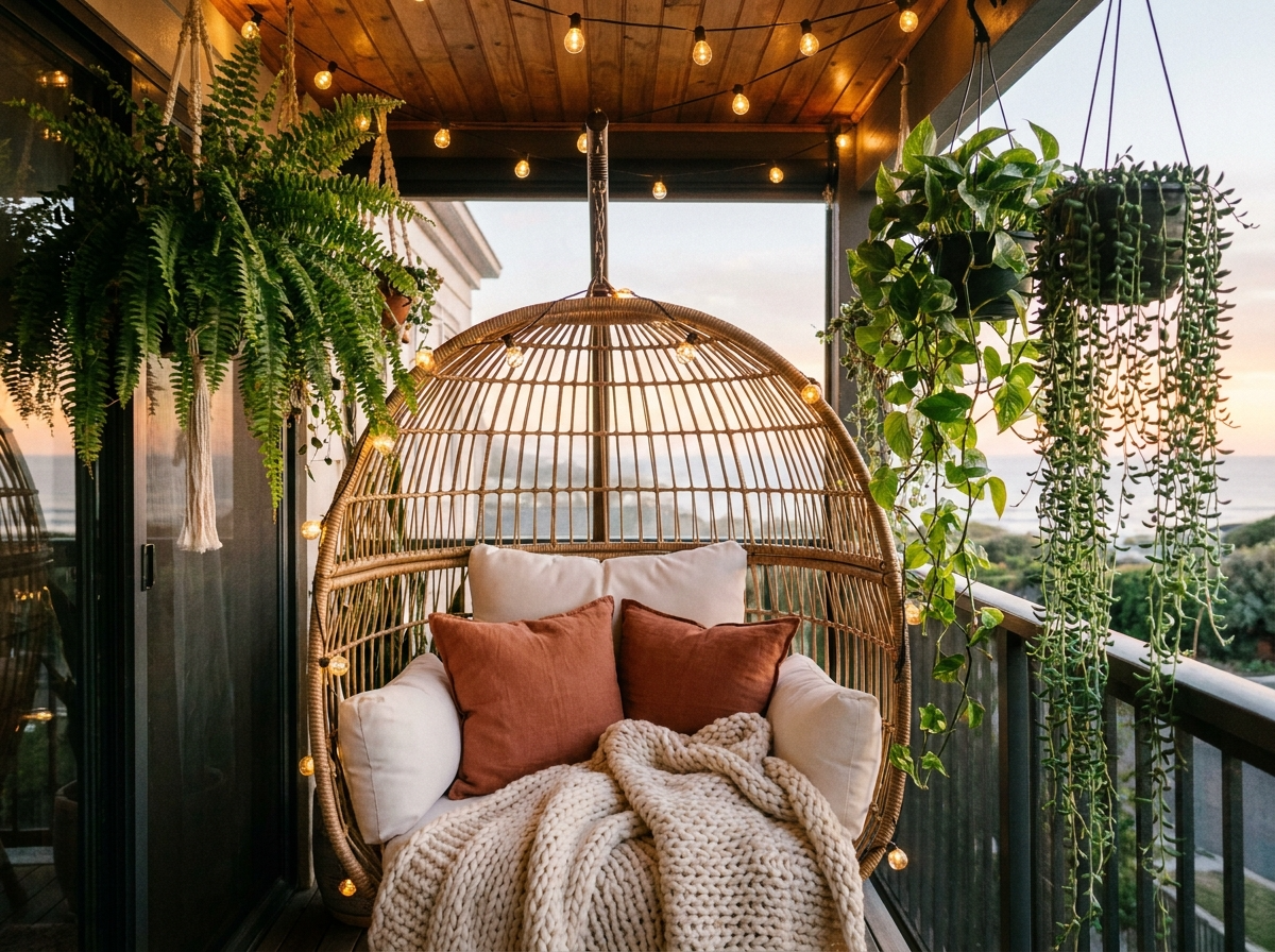 9. Try a Hammock Chair or Hanging Egg Chair