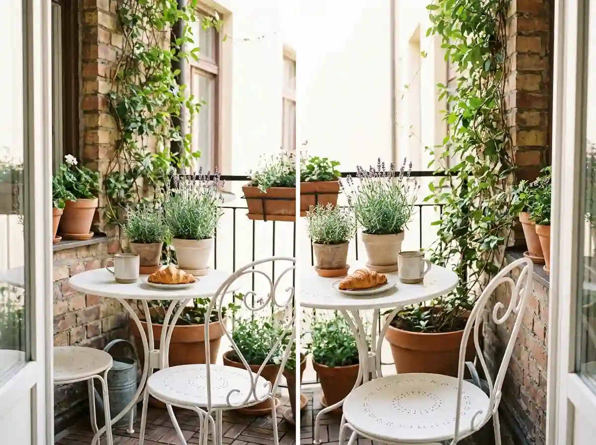 3. Use a Folding Bistro Table and Two Chairs