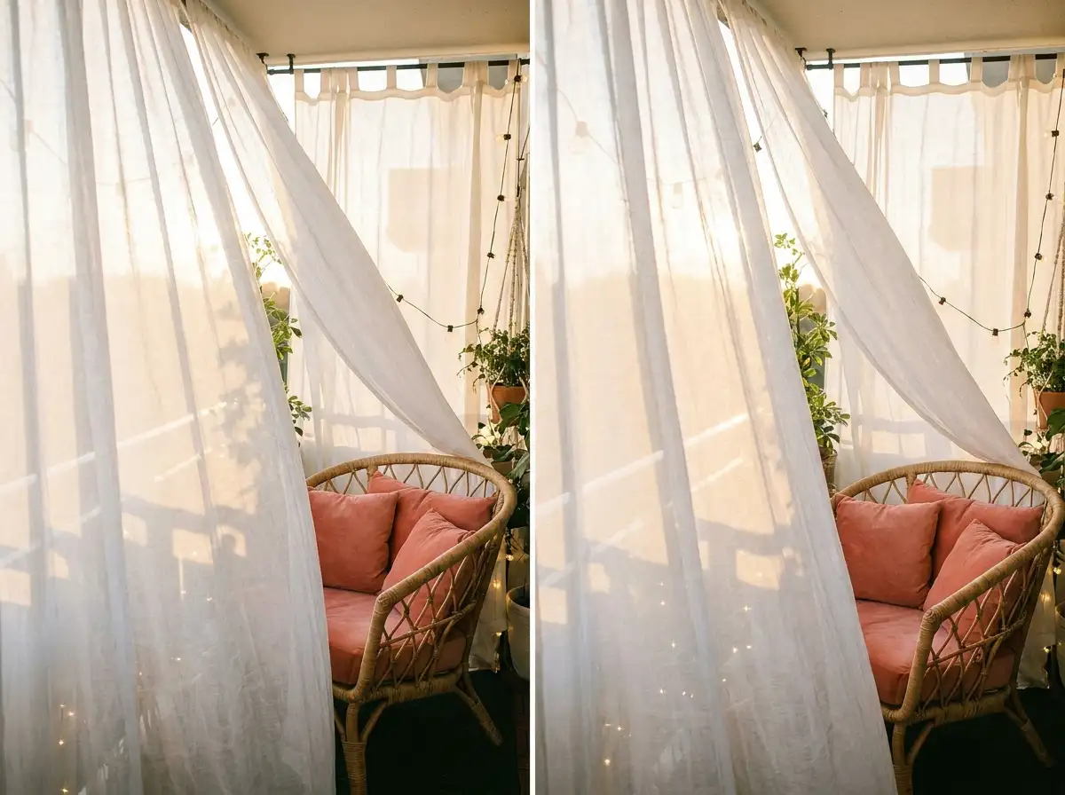 5. Hang Outdoor Curtains for Privacy and Style