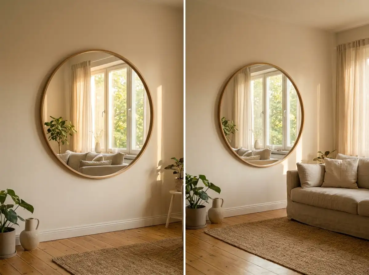 5. Mirror Placement That Actually Doubles Light