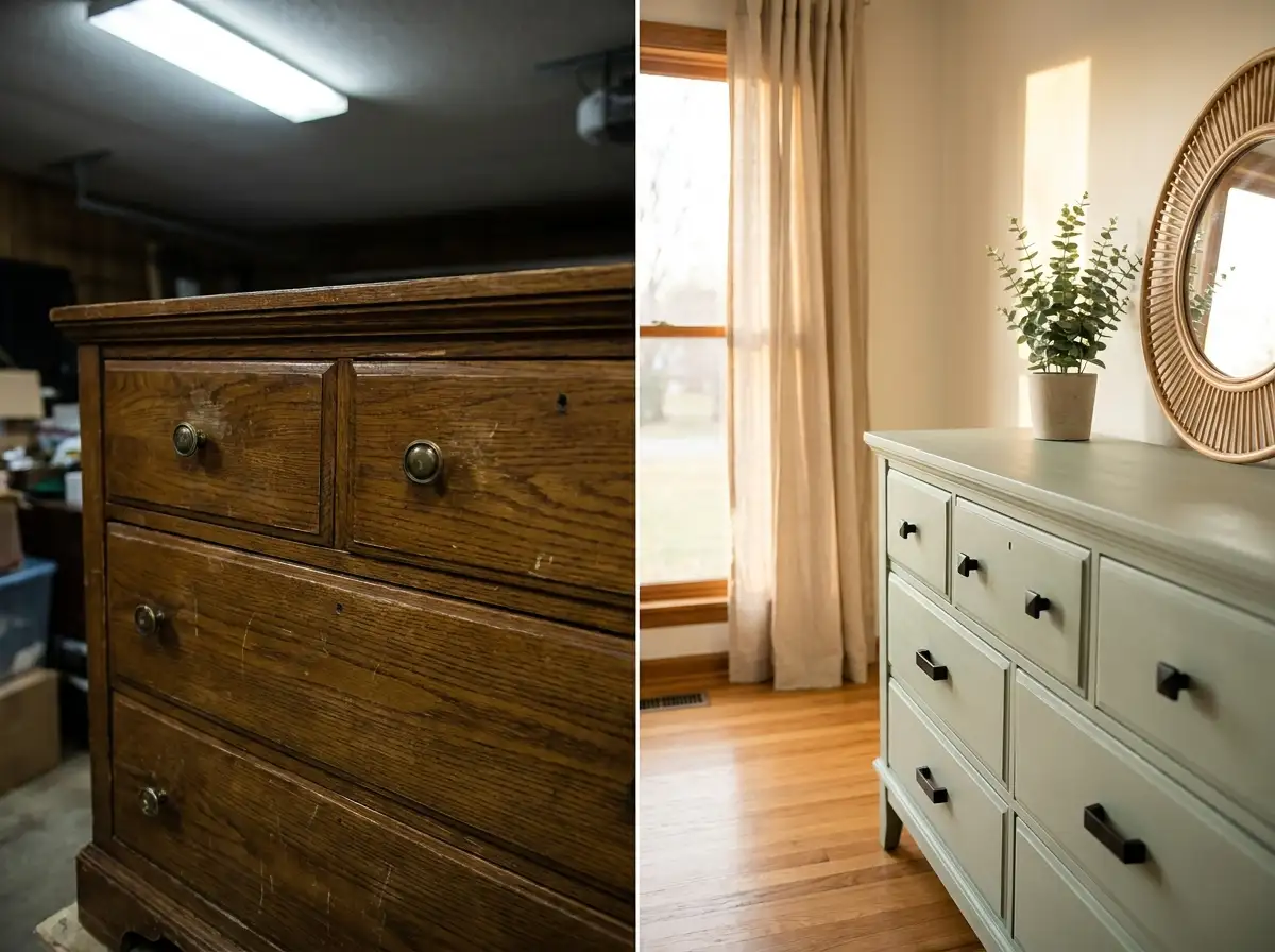 1. The Chalk Paint Dresser Glow-Up (Classic Thrift Store Furniture Flip)